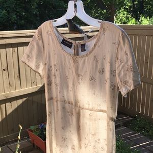 Liz Claiborne Lizsport Linen Floral Dress Size 4